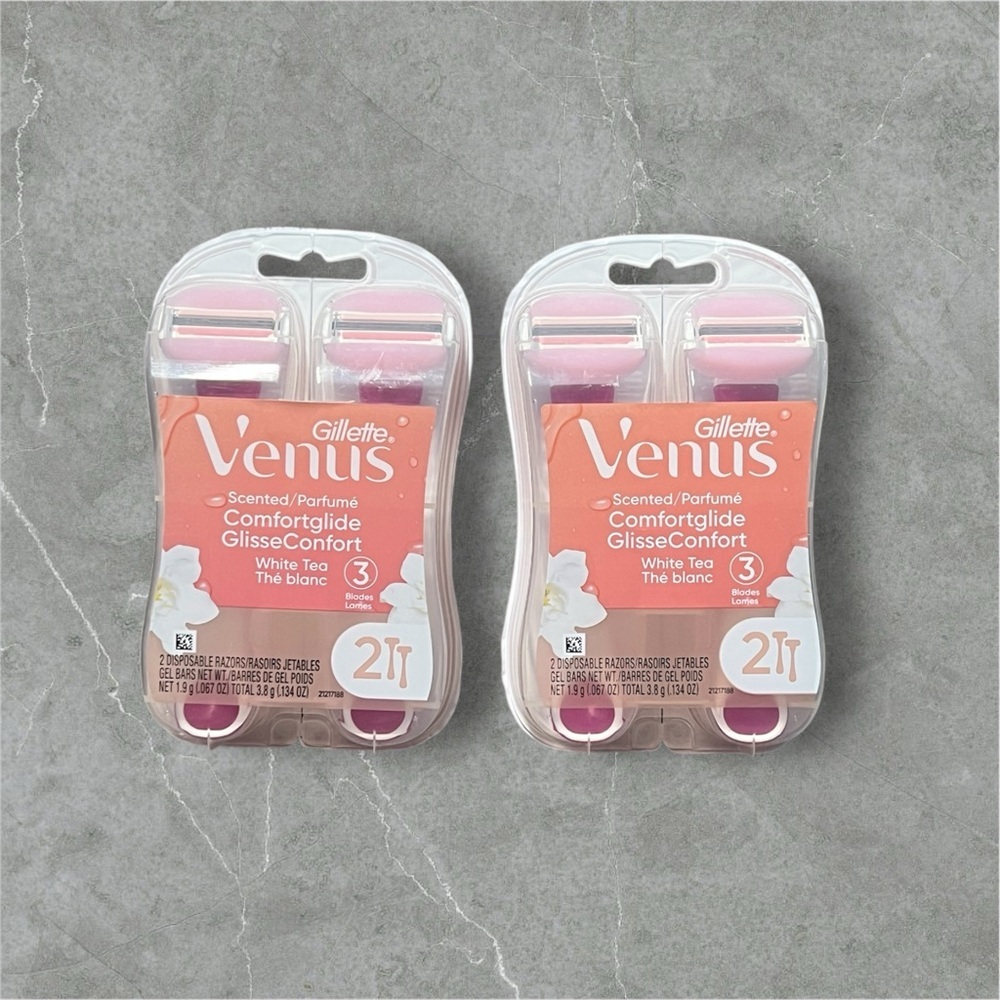 Gillette Venus Comfortglide White Tea Razors - Soft Pink sets of 2